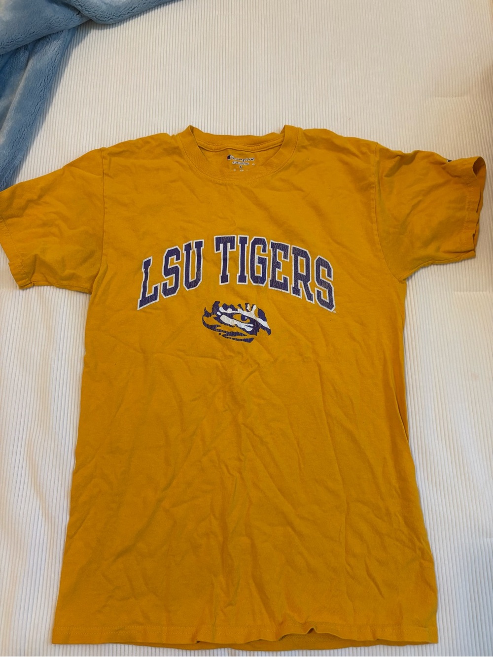 Champion Gold LSU Tigers Logo T-Shirt with Purple Accents